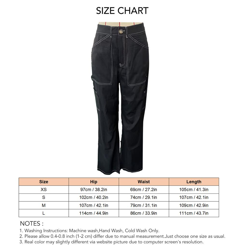 Women Casual Pants Fashionable Elegant Button Zipper Pants with Pockets for Travel Holiday Party