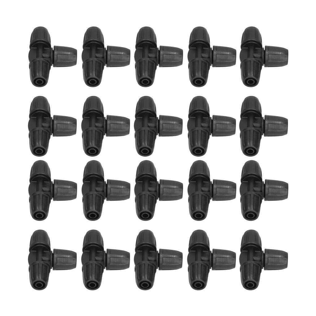 20Pcs Straight Tee Connector Garden Irrigation Adjustable Atomizing Nozzle for 811 Pipes