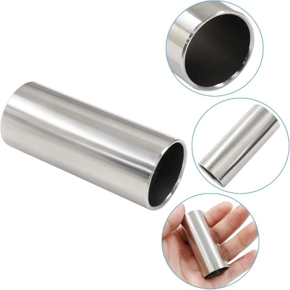 Essential Stainless Steel Guitar Slide Smooth Silver Finger Slide Convenient Slide Rod Banjo