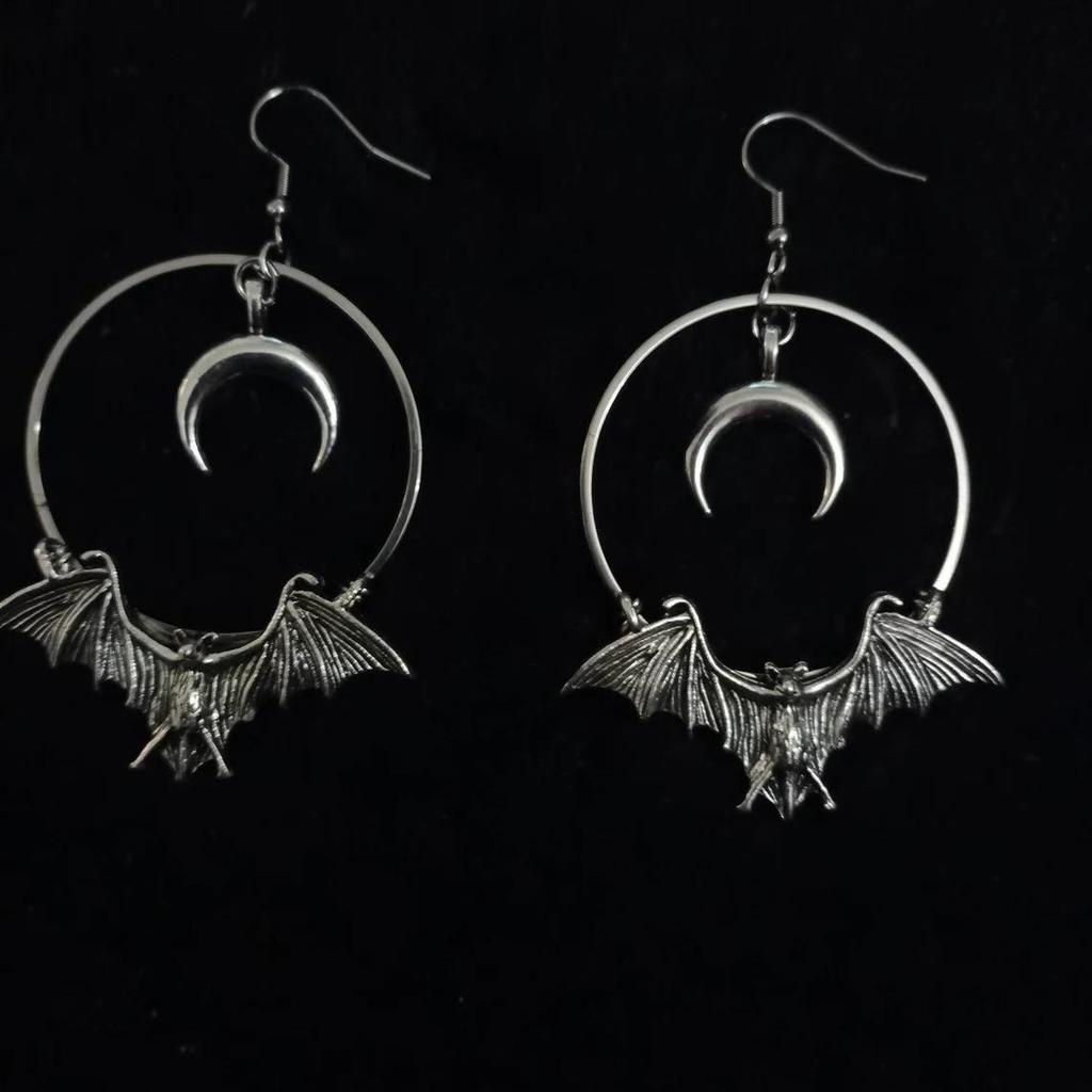 Gothic Vampire Moon Bat Witch Earrings - Alternative Jewelry & Gifts