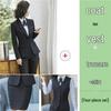 Elegant Black Women's Slim Fit Business Suit for Professional Settings