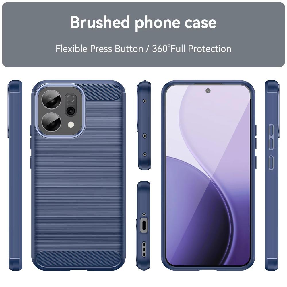 Carbon Fiber Pattern Brushed Soft Case For OPPO Reno 15 14 13 Pro/15F 14F 13F Shockproof Matte TPU Rugged Bumper Protector Cover