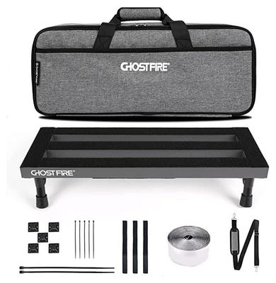 GHOSTFIRE Kostka Efektów Gitarowych Aluminiowa Rzep z Torbą Transportową Seria S Ultra Lekka Płyta, Stop, Zapięcie, Torba, SPL-02