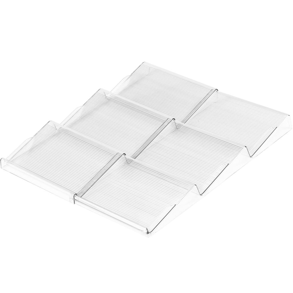 3 Tiles Telescopic Spice Drawer Rack Large-Capacity Acrylic Storage Tray Kitchen Versatile Drawer Organizer for Reasoning Jar