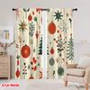 2pcs,2D Plane Printing Minimalist Curtains Christmas Ornaments Holiday_b (2) Polyester Woven (without Rod) Art Deco Festive