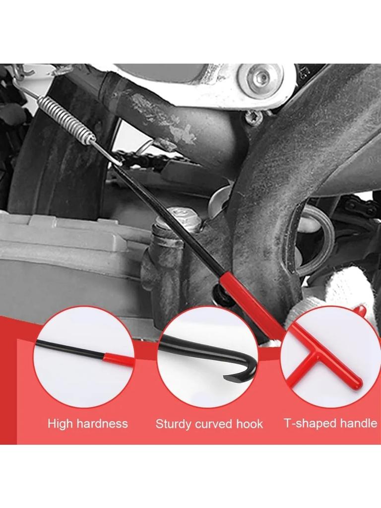 1pc Motorcycle Exhaust Spring Hook Universal T Shaped Handle Exhaust Pipe Spring Puller Installer Hooks Removal Repair Tool