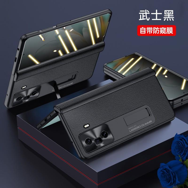 Premium Genuine Leather Flip Case Honor Magic Vs3 With Built-in Kickstand Magnetic Full Protection Screen Protector