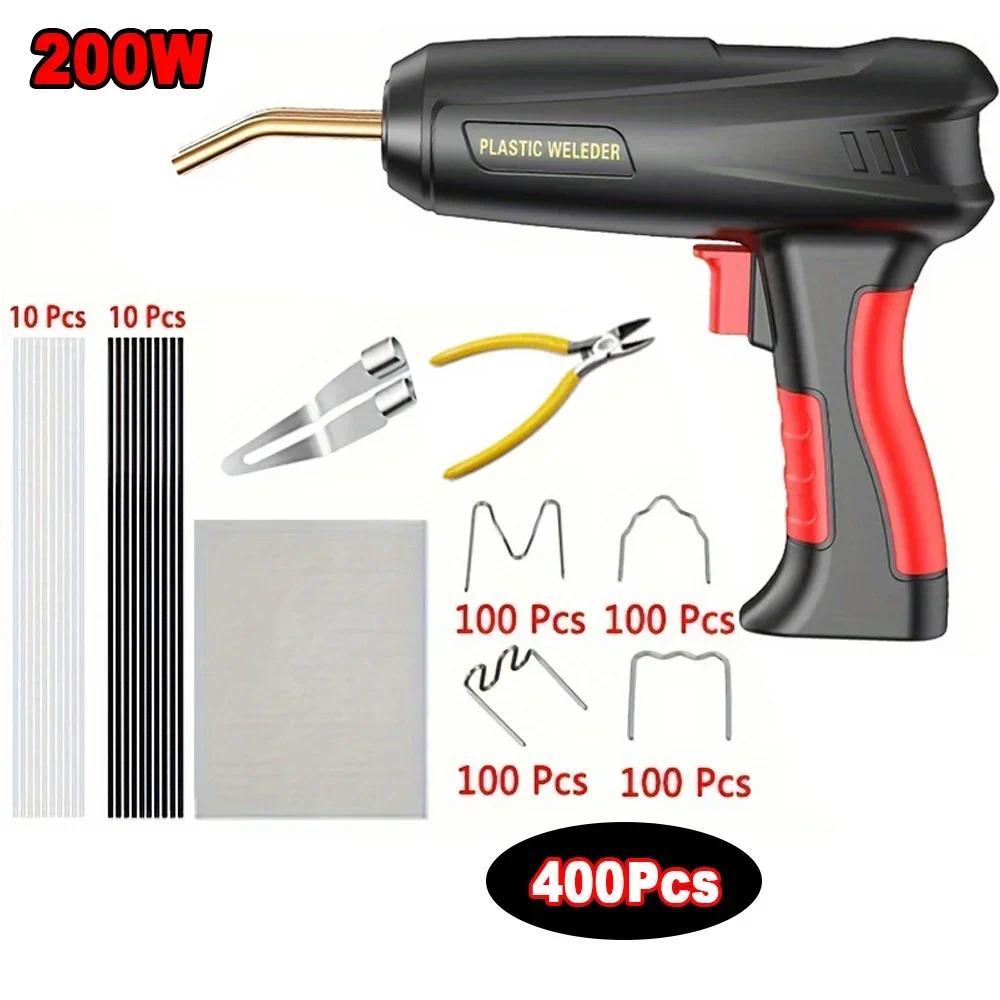 200W 2 in 1 Upgraded Welder Machine Plastic Welding Kit Hot Stapler Soldering Gun 6/4 Types Staples Car Bumper Repair Tool