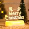 Merry Christmas Light-Up Ornament – Festive Desktop Decoration for Cake and Holiday Atmosphere