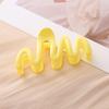 Cream Wave Acrylic Shark Hair Clip - Korean Design Hair Accessory