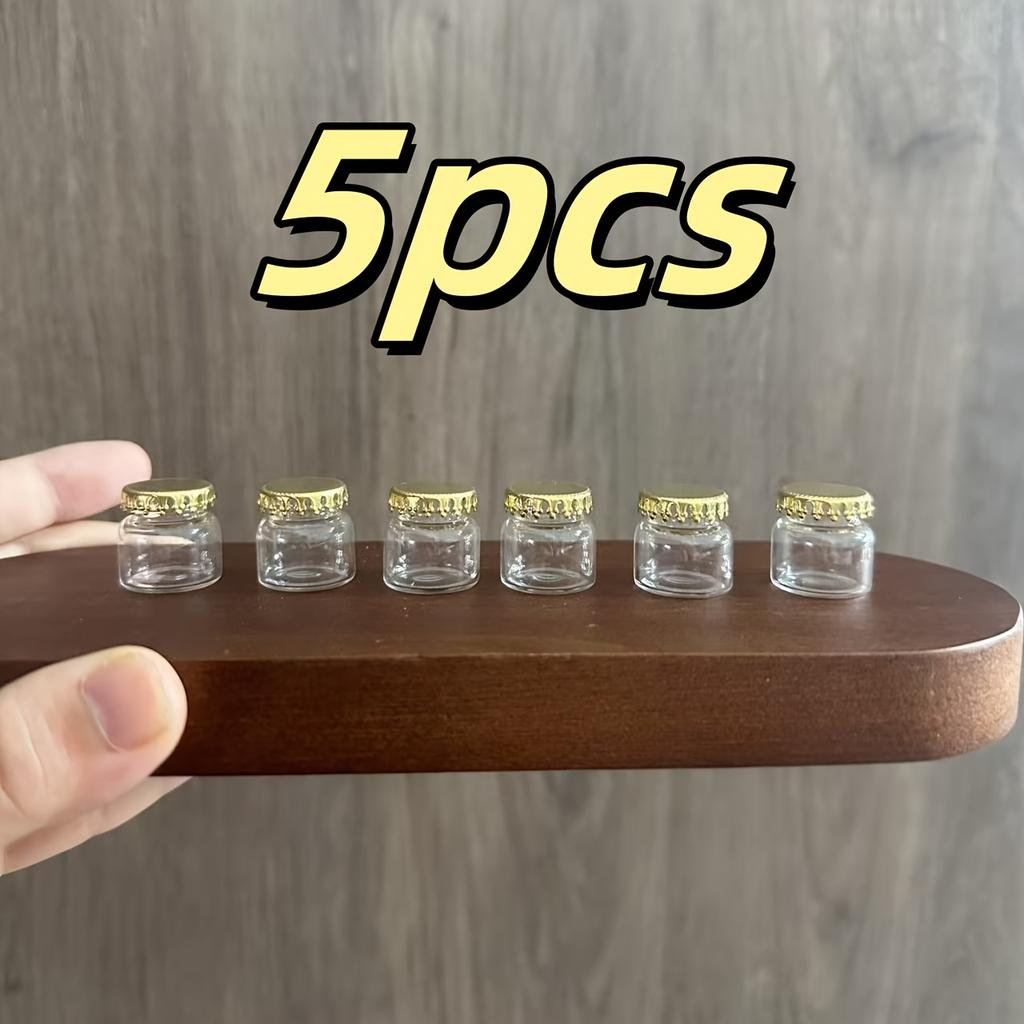 10/5pcs Miniature Glass Jar Set -Cute and Collectible Miniature Figurines for Home Decor,DIY Accessories,Perfect for Displaying