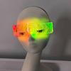Flashing LED Party Eyeglasses Acrylic Spectacles Rechargeable Glasses for Cosplay Festival Outfits Stylish Eyewear