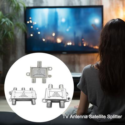 F-type Socket TV Antenna Satellite Splitter 5 To 2400MHz Cable Signal Splitter