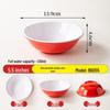 Melamine Breakfast Bowl for Porridge, Soy Milk, Noodles, & Wontons - Imitation Porcelain Tableware with Rolled Rim