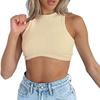 Womens Tank Top R Neck Basic Solid Color Casual Flowy Summer Sleeveless Deep Side Cut Tops For Women