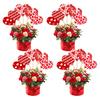 15Pcs Heart Vase Floral Insert Set Valentine's Day Romantic Table Decor for Centerpiece Party Wedding Decoration