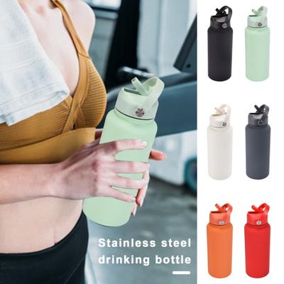 1000ml Stainless Steel Water Bottle with Straw BPA-Free Leak-Proof Insulated 24 Hours Cold 12 Hours Hot Sport Bottle