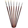 7Pcs/set Professional Paint Sable Hair Oil Painting Pen Acrylic Nail Brushes Drawing