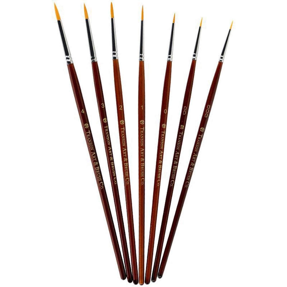 7Pcs/set Professional Paint Sable Hair Oil Painting Pen Acrylic Nail Brushes Drawing