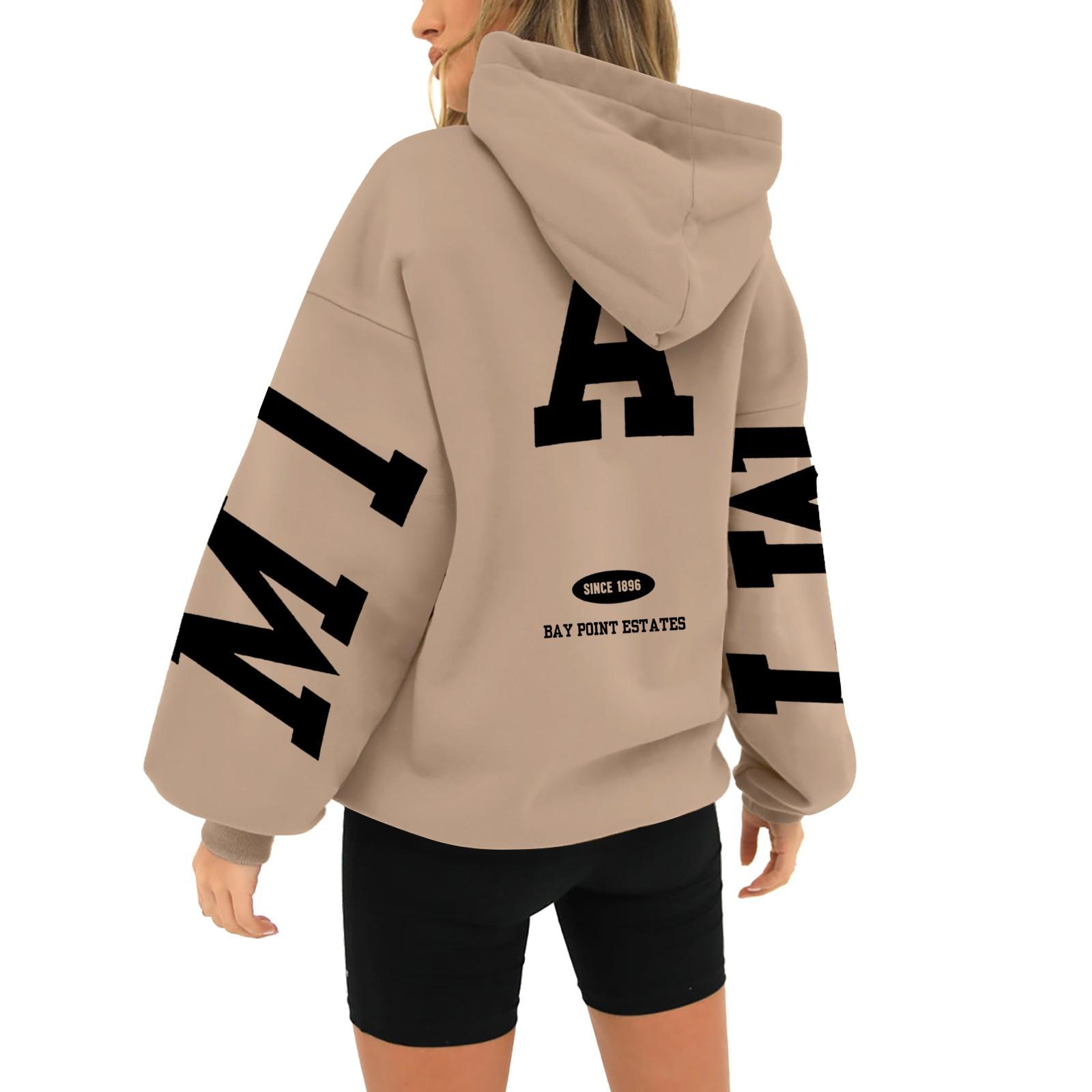 

Жіночий костюм, спортивний костюм, повсякденна толстовка з капюшоном і довгими рукавами S хакі