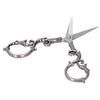 Retro Scissors Stainless Steel Gourd Shape DIY Vintage Small Embroidery Cutting ToolsGray Silver