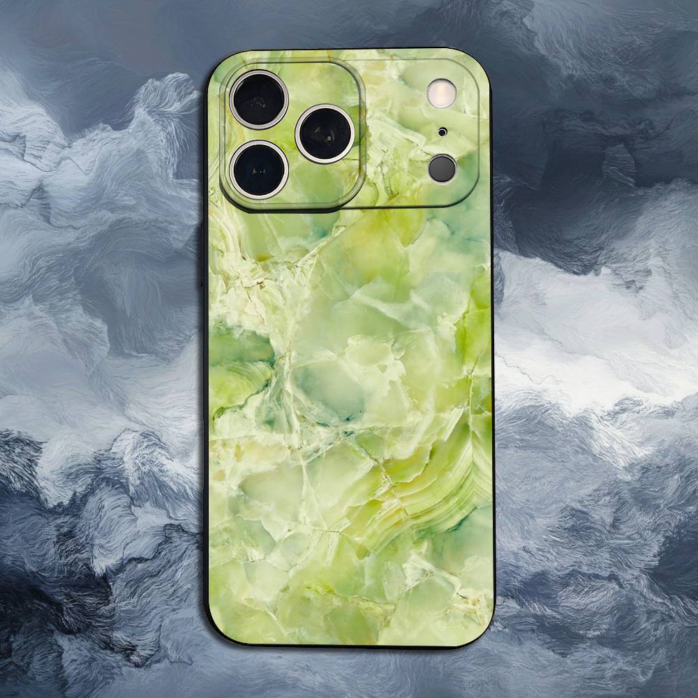 Marble Grain For iPhone 13,16,11,14,17,12,15,Plus,Pro Max,XS,X,XR,SE,Mini,8,7,Phone Case Soft Silicone Black