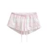 American Spicy Girl Plaid Lace-Up Low-Waist Sports Shorts