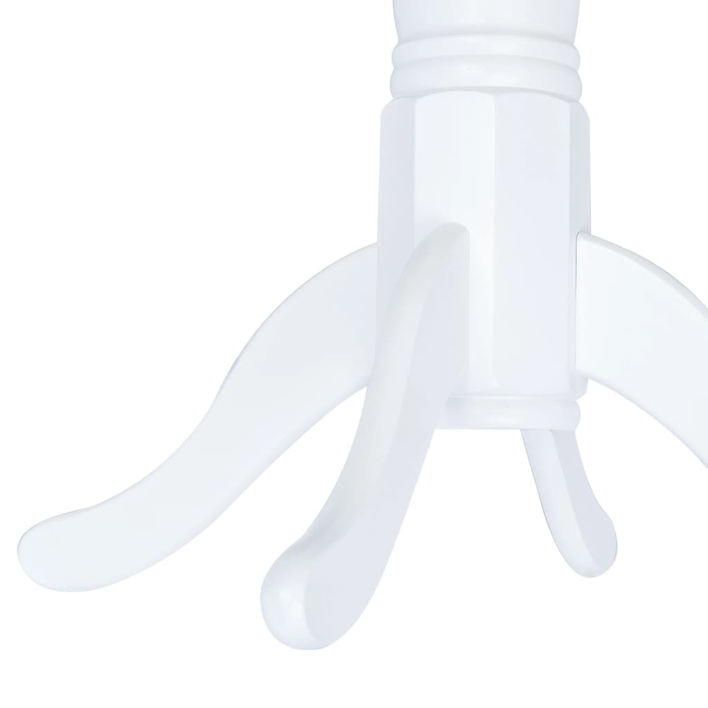 Vidaxl Stół Biało-Brązowy, 106 Cm, Lite Drewno Kauczukowca