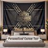 Custom Name Text Tapestry Harley-Davidson Personalized Polyester Wall Tapestry For Bedroom And Room
