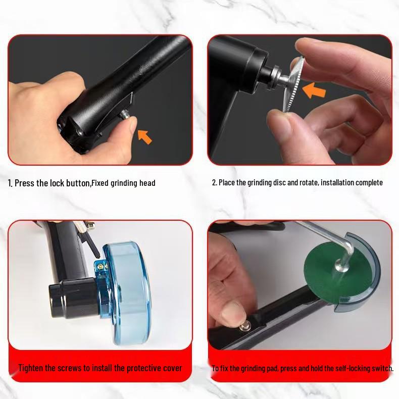 90-Degree Multifunctional Electric Grinder: Seam Polishing, Tile Slotting, and Speed-Control Elbow Tool.