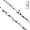 Stainless Steel Square Pearl Chain Necklace DIY Jewelry 3.0 Titanium Twist Box Chain