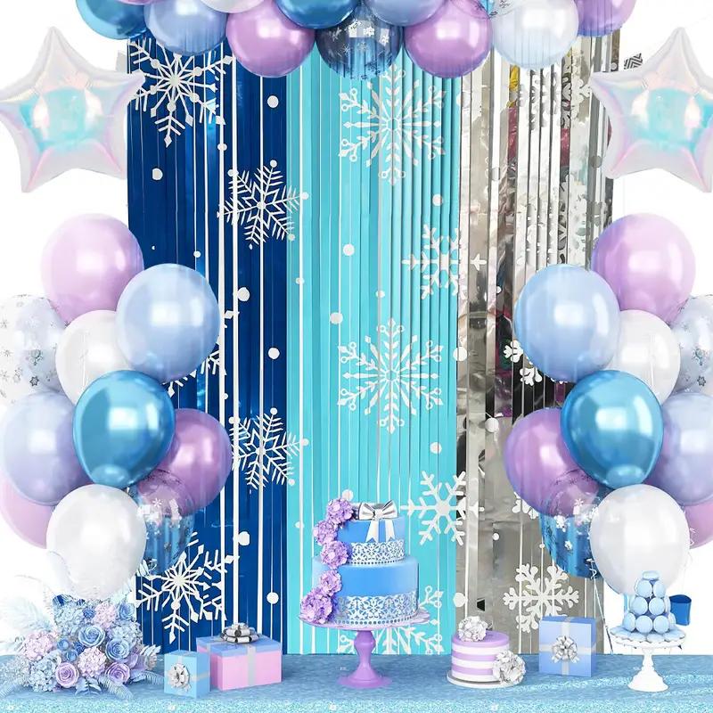 Sparkling Christmas Snowflake Curtain Tassel Rain for Party Background Perfect for Wedding Birthday Stages and Photo Props