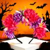 Bright Artificial Marigold Flower Headband Faux Vivid Festive Costume Headwear Photo Prop Artificial