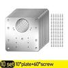 Cabinet Hinge Repair Plate Kits Stainless Steel Furniture Door Hinge Mounting Plate with Hole Home Kitchen Cupboard Fixing Tools