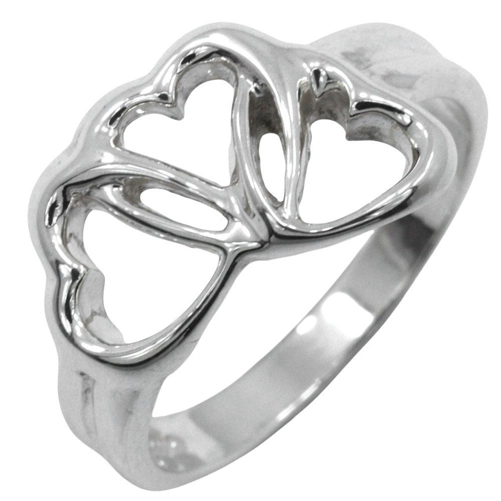 

TIFFANY&Co. Triple heart Ring Silver925 #6.4(US Size) 2.9g Women Used
