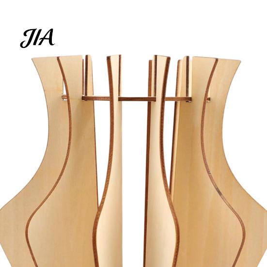 Handmade Wooden Art Piece Puzzle Flower Vase, Arrangement Display Stand for Placing Flowers & Artistic Floral Base Artificial Flowers, Suitable