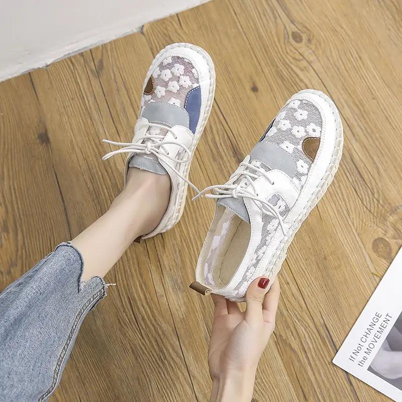 Fashion Light Flat Lace Up Ladies Footwear On Offer Sale High Quality Cheap Deals Casual Comfortable and Elegant Walking Women's Shoes