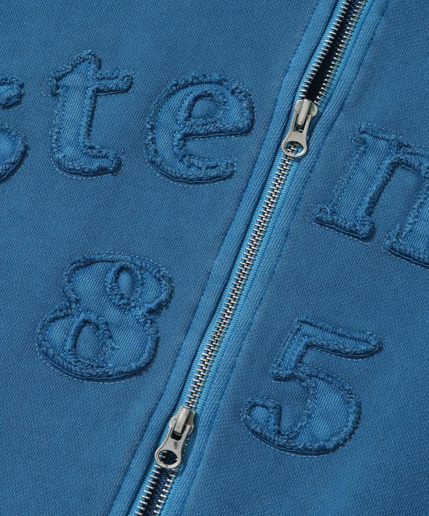 Stends [M~4Xl] Pigment Arch Logo Hoodie Zip-Up_Blue