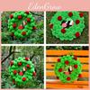 Colorful Grinch Inspired Christmas Door Wreath With Soft Pom Poms For Festive Decor