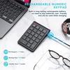 Wiederaufladbare Bluetooth-Zifferntastatur, 22 Tasten, kabelloser Nummernblock für iPad, Laptop, digitale Tastatur