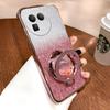 For Realme GT8 Case with Liquid Glitter Quicksand Hourglass Stand Holder Luxury Shiny Gradient Plating Girls Slim for Realme GT8 Pro Back Cover