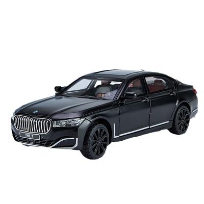1/24 BMW 760 THE7 Limousine Alloy Miniature Car Diecast Metal Scale Car Model Sound and Light Collection Children Toy Vehicles Gifts