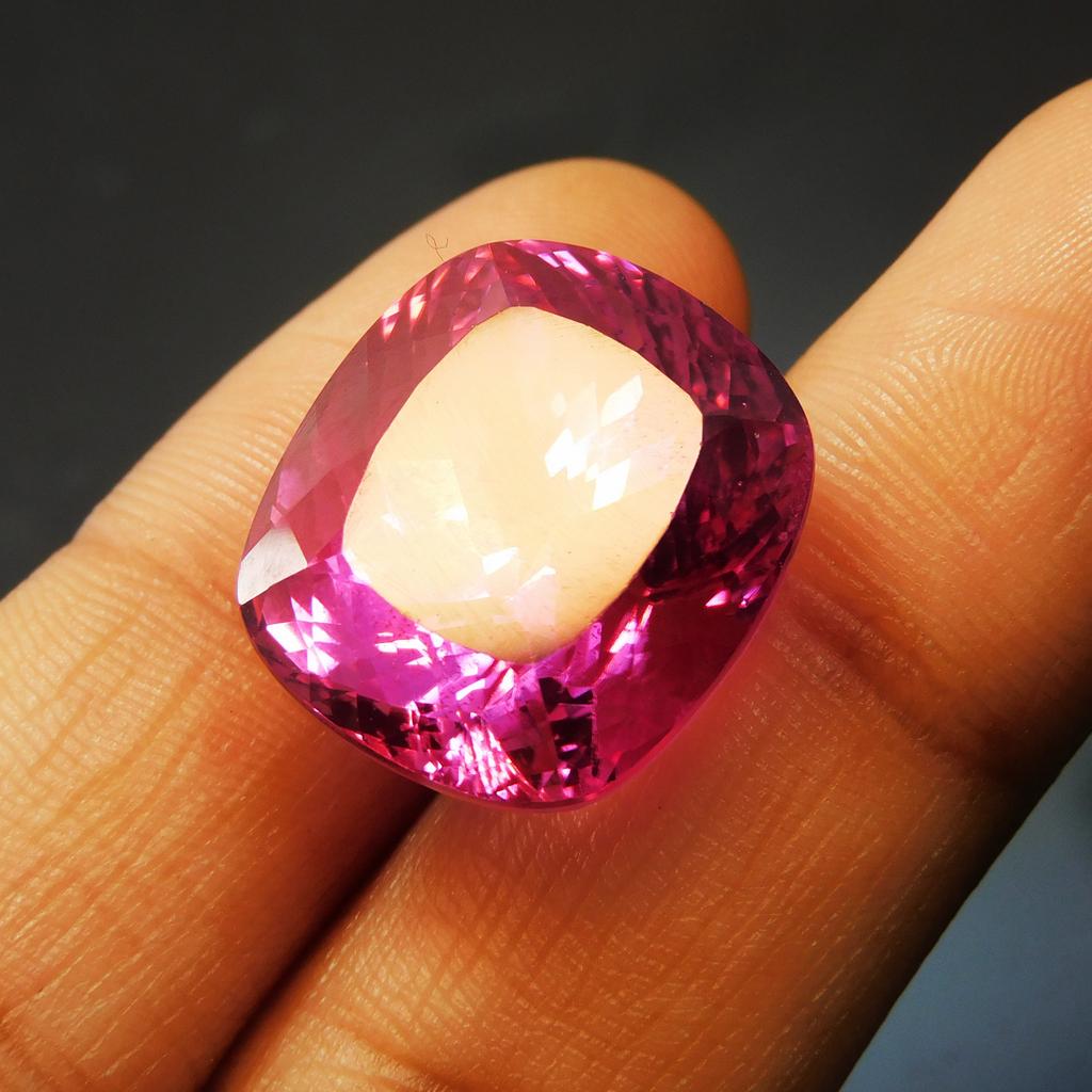 Natural Pink Sapphire Loose Gemstone Cushion Cut 43.10 Ct Heated September Birthday Birthstone