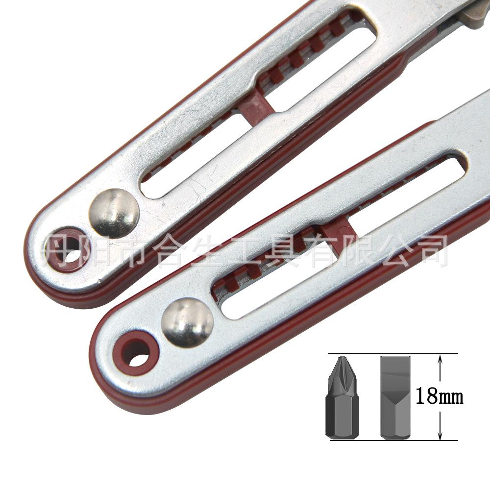 Compact Two-Way Right Angle Ratchet Screwdriver Set with Phillips & Slotted Bits