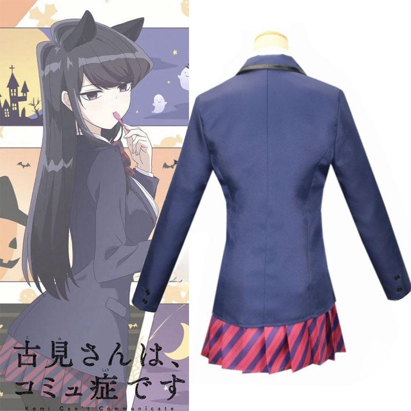 Anime Komi Can‘t Communicate Cosplay Costume Komi Shouko Sailor School Uniform Women Skirt Suit