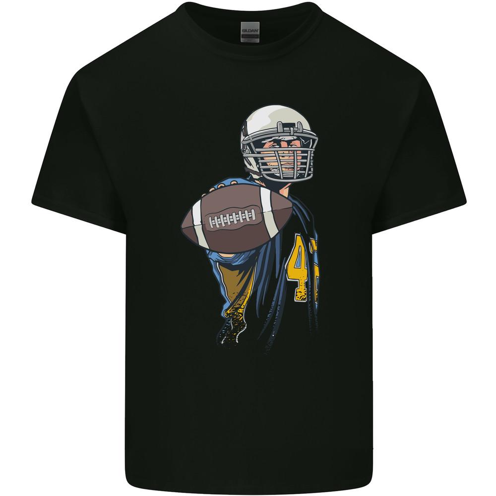 American Football Player Holding a Ball Mens Light Cotton T-Shirt Unisex T-Shirt
