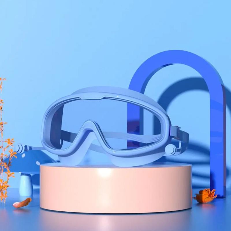 Kids Swim Goggles Big Glass Len for Child Boy Girl Big Goggle Berenang Budak Kanta Mata Besar Kanak Swim Glass
