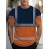 Herren 3D-Druck Neues Sicheres Logo Color Blocking Design Kurzarm T-Shirt Mode Sommer Täglich Lässig Arbeitskleidung Herren T-Shirts