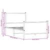 Metal Bed Frame Without Mattress Brown Oak Effect 90x200 Cm
