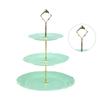Metal Rod Fruit Plate Dessert Stand with Multiple Layers Detachable Afternoon Tea Stands 3 Tiers Cake Display Racks